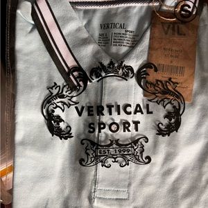 Vertical sport men t-shirt, blue L size, New
